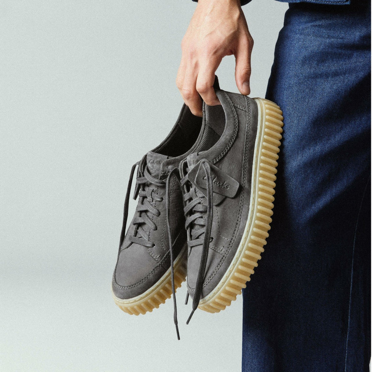 Torhill Lace Dark Grey Nubuck - Clarks Men