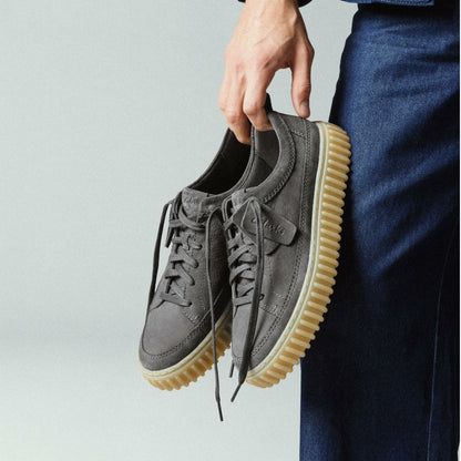 Torhill Lace Dark Grey Nubuck - Clarks Men