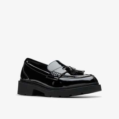 Lauryl Tassel Black Patent - Clarks Women