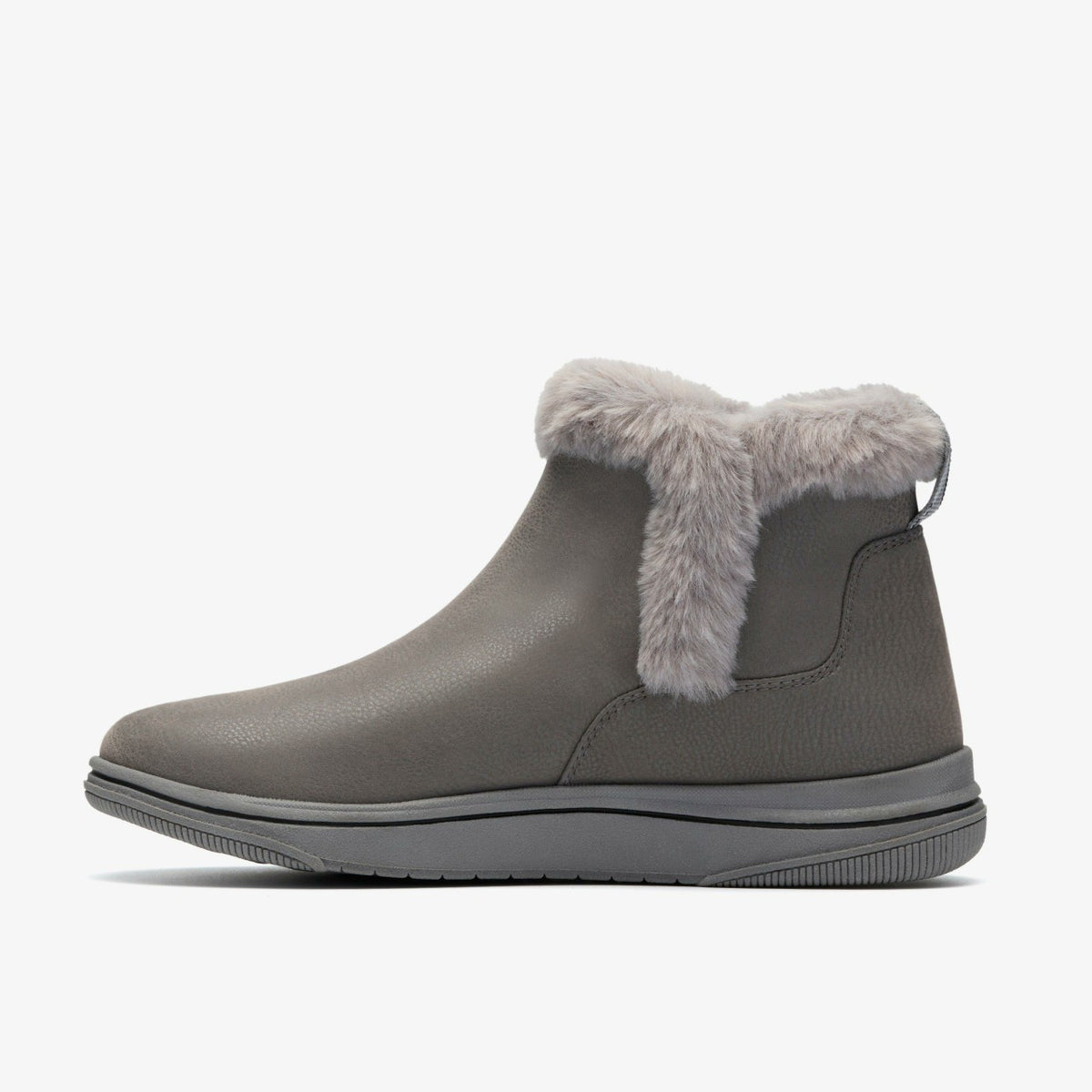 Brinkley Fur Dark Grey Combination - Clarks Women