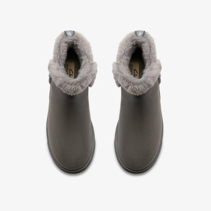 Brinkley Fur Dark Grey Combination - Clarks Women