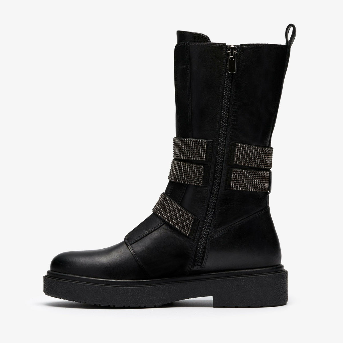 Muster Chain Black Leather - Clarks Women