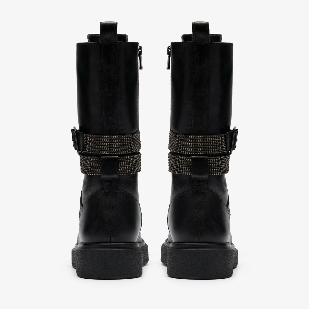 Muster Chain Black Leather - Clarks Women
