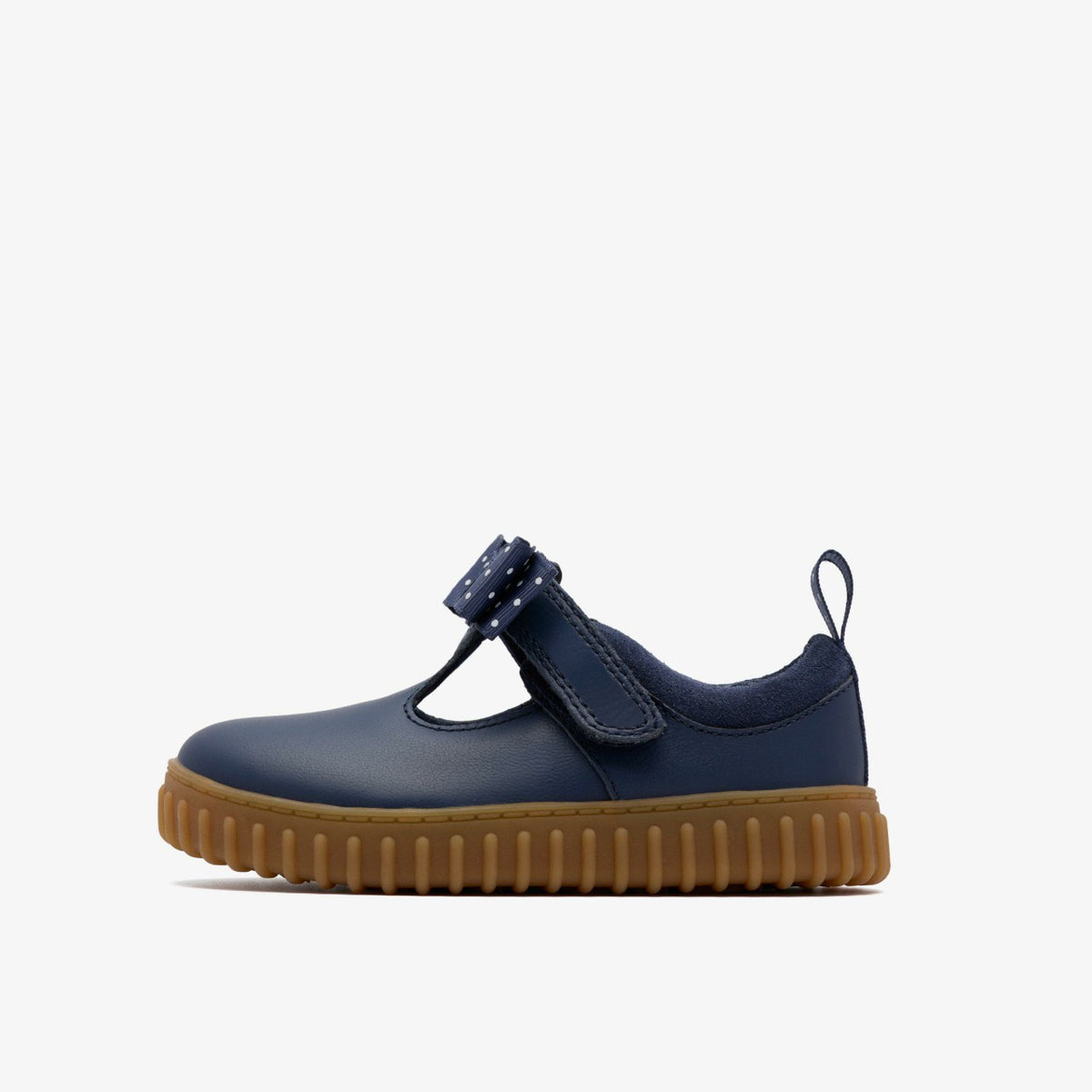 Cove Bow Toddler Navy Leather - Clarks Kids