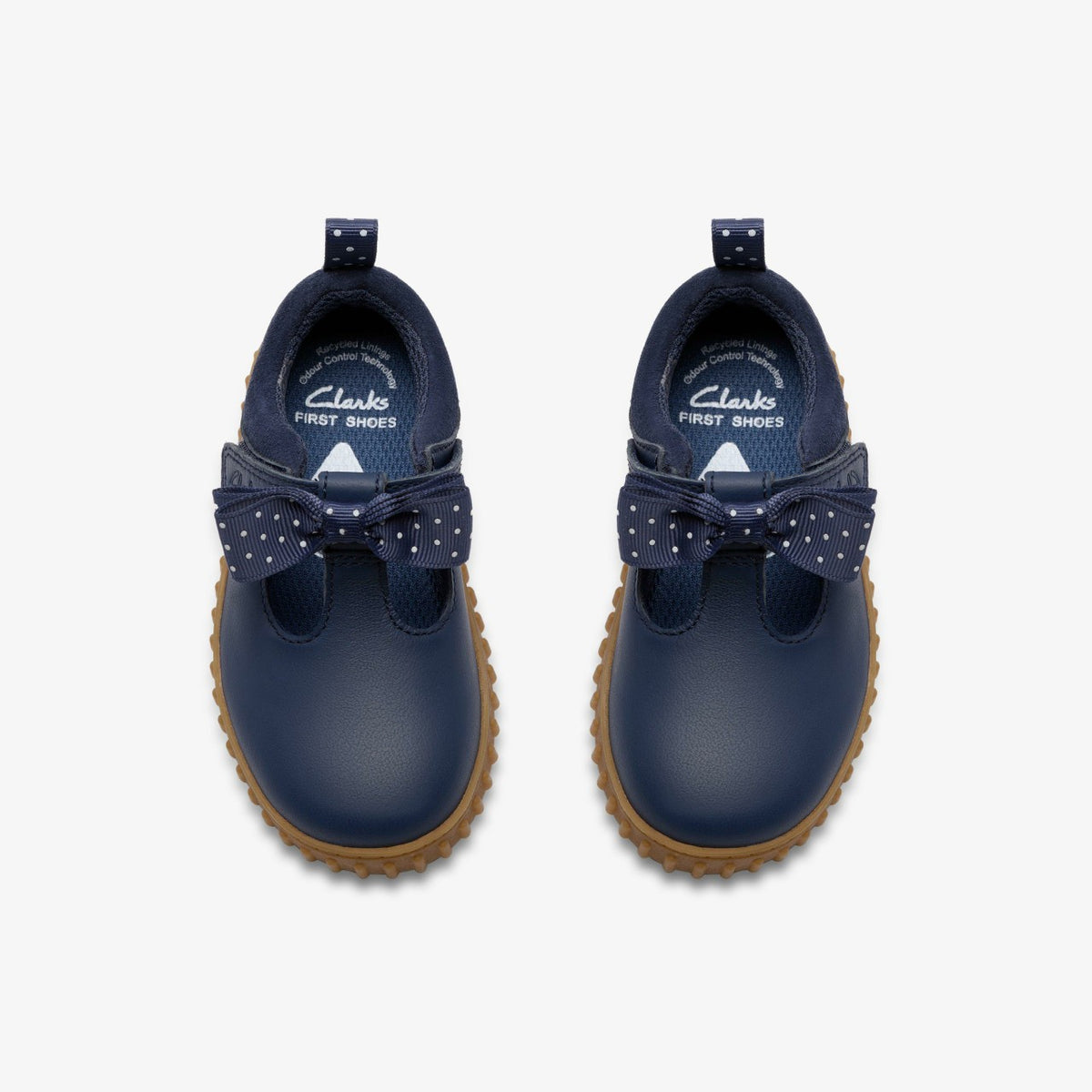 Cove Bow Toddler Navy Leather - Clarks Kids