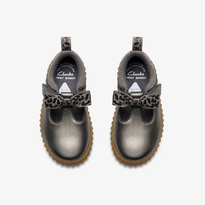 Cove Bow Toddler Silver Metallic - Clarks Kids