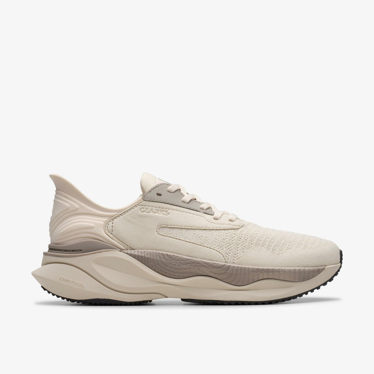 Clarks Pace Off White Combination - Clarks Men