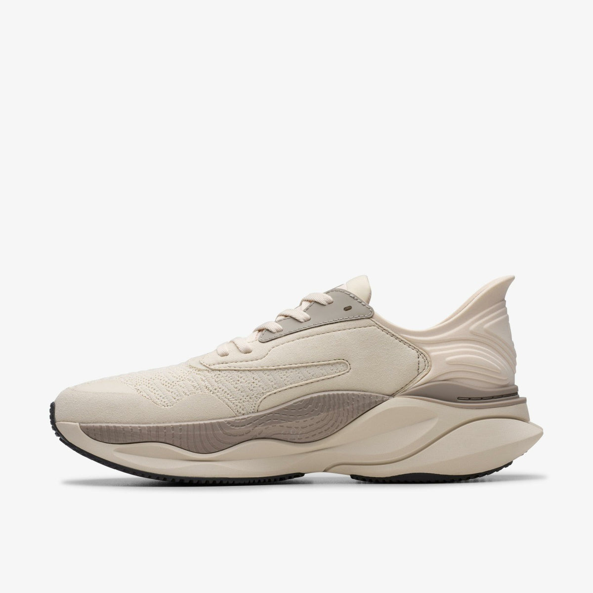 Clarks Pace Off White Combination - Clarks Men
