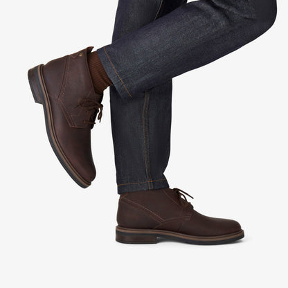 Newford Mid Waterproof Brown Warmlined Leather - Clarks Men