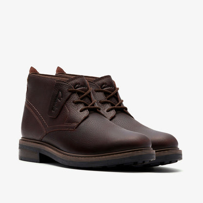 Newford Mid Waterproof Brown Warmlined Leather - Clarks Men