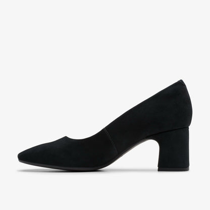 Fernie Court Black Suede - Clarks Women