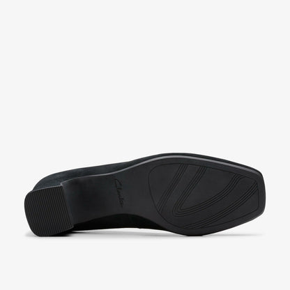 Fernie Court Black Suede - Clarks Women