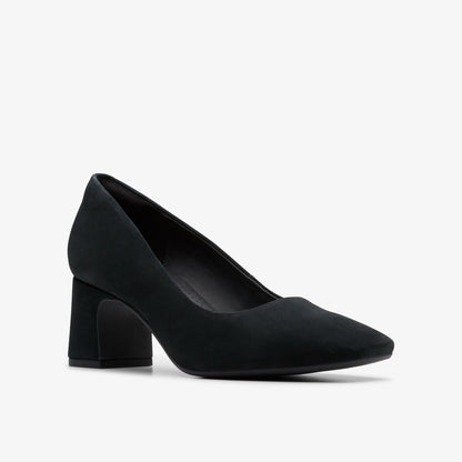Fernie Court Black Suede - Clarks Women