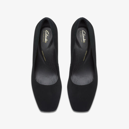 Fernie Court Black Suede - Clarks Women