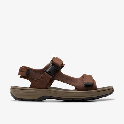 Saltway Edge Dark Brown Leather - Clarks Men