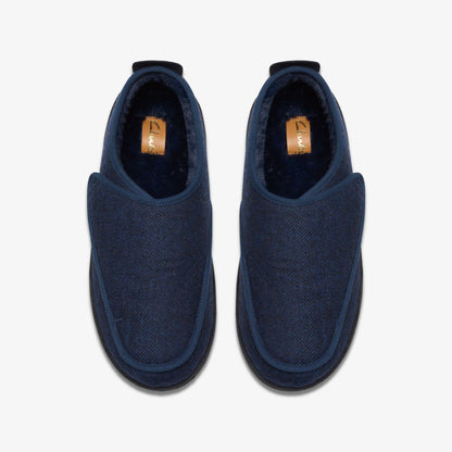 King Riptape Slipper Navy Interest - Clarks Men