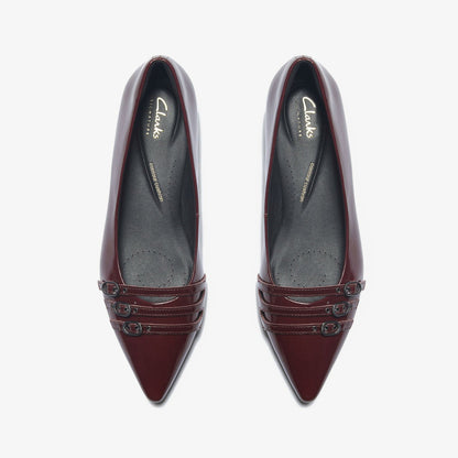 Sensa 15 Strap Burgundy Patent - Clarks Women
