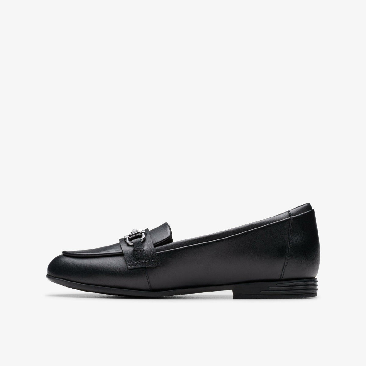 Finja Loafer Older Black Leather - Clarks Kids