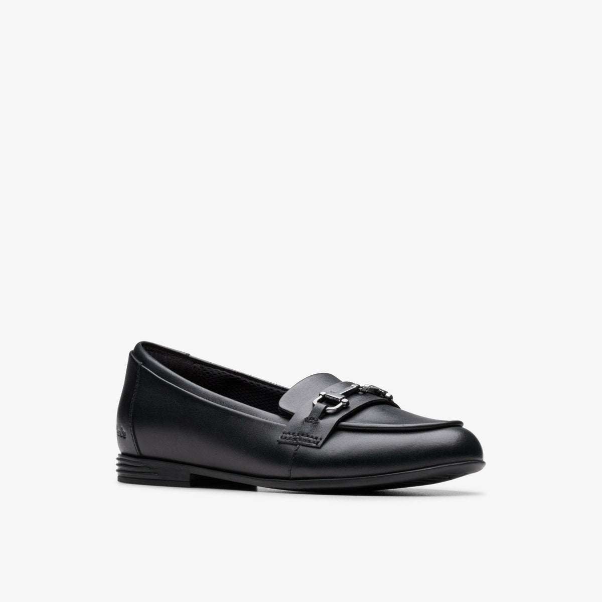 Finja Loafer Older Black Leather - Clarks Kids