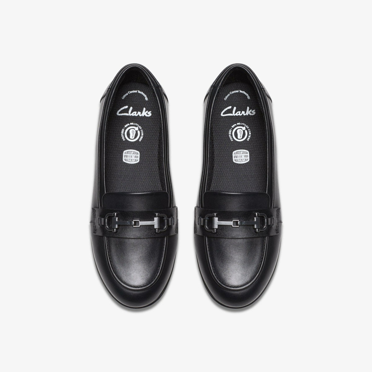 Finja Loafer Older Black Leather - Clarks Kids