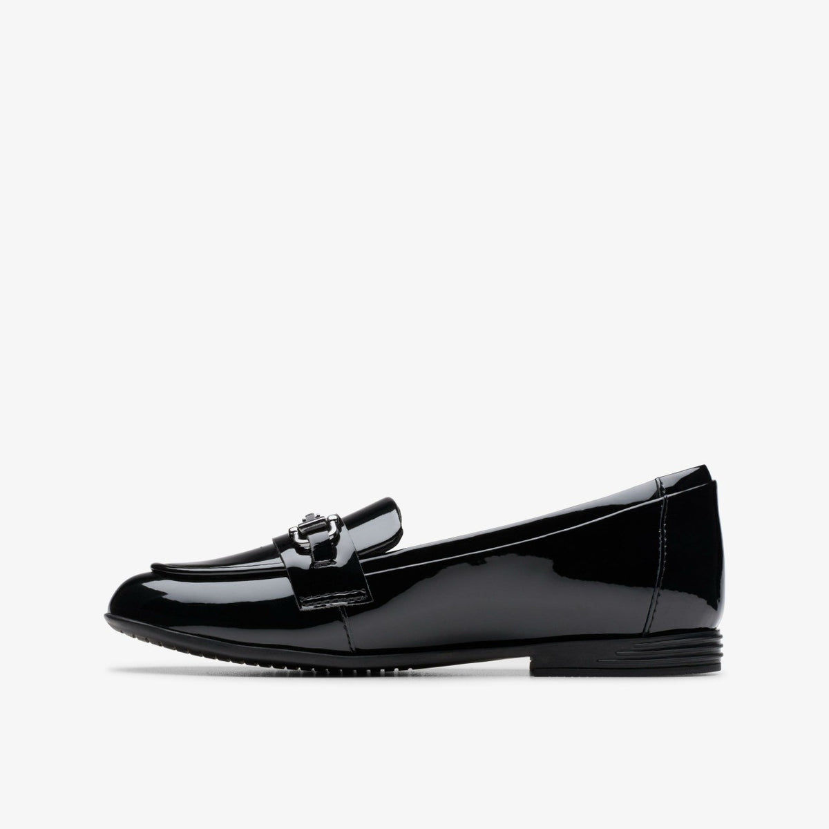 Finja Loafer Older Black Patent - Clarks Kids