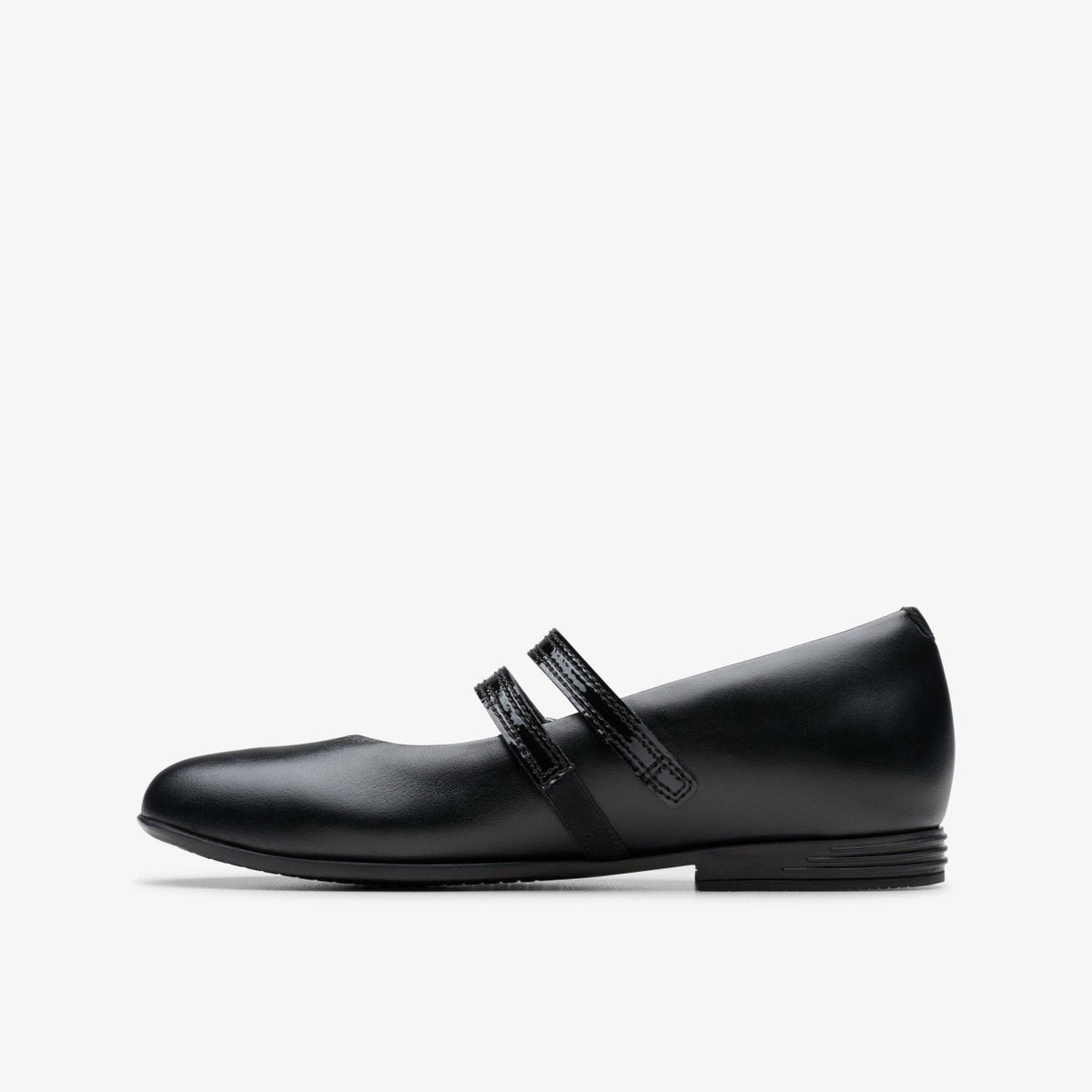 Finja Bar Older Black Leather - Clarks Kids
