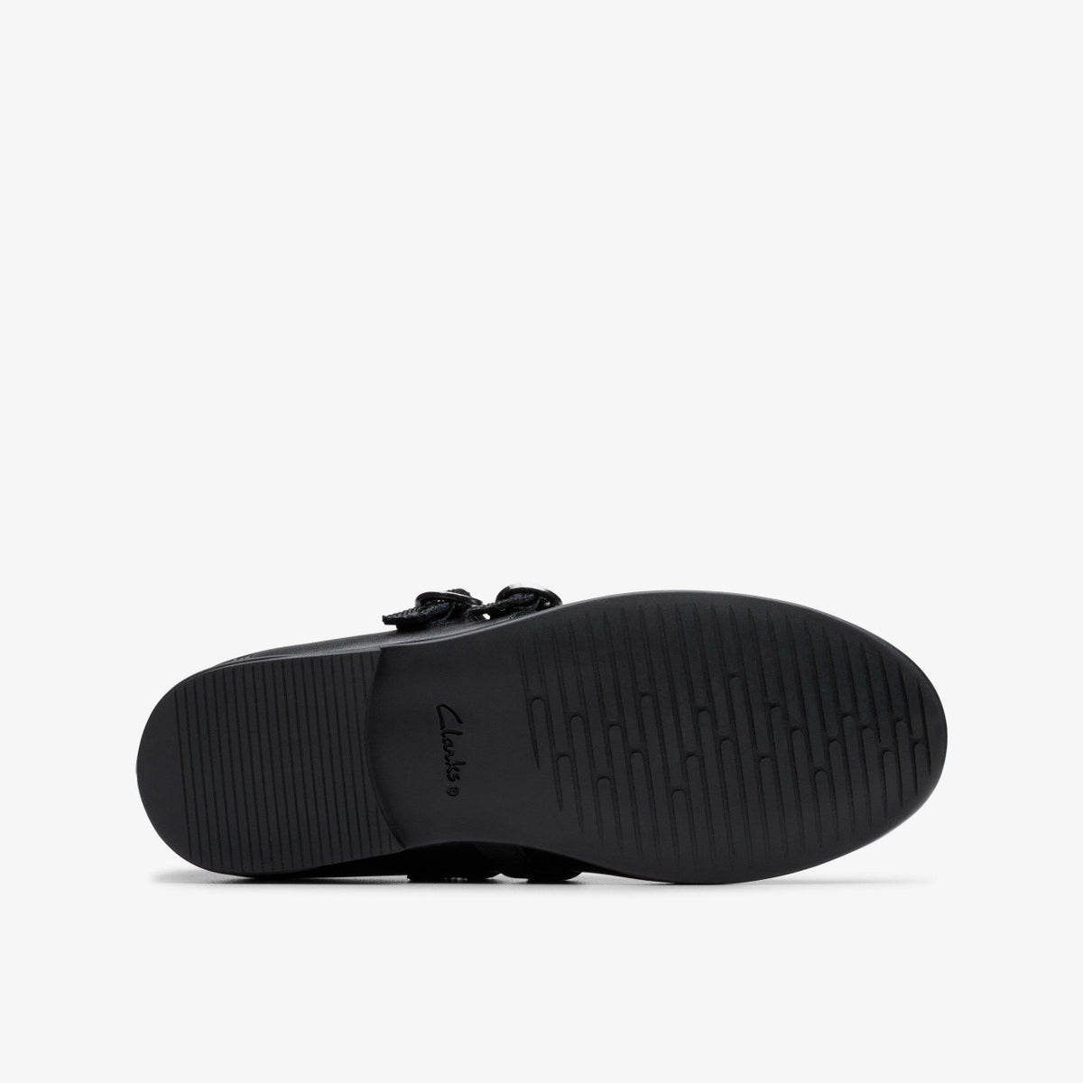 Finja Bar Older Black Leather - Clarks Kids