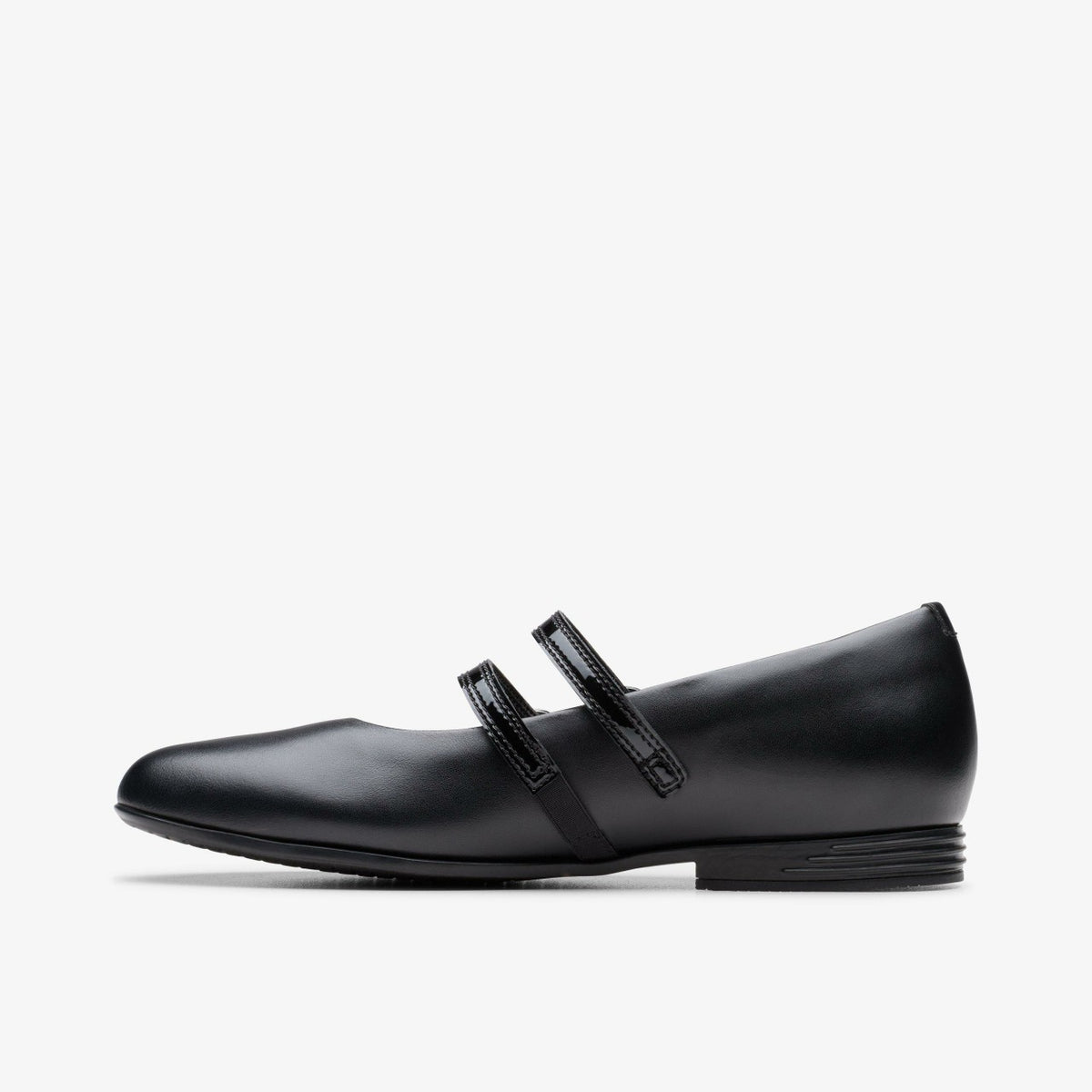 Finja Bar Youth Black Leather - Clarks Kids