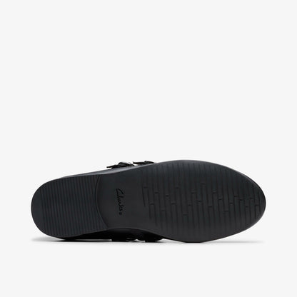 Finja Bar Youth Black Leather - Clarks Kids