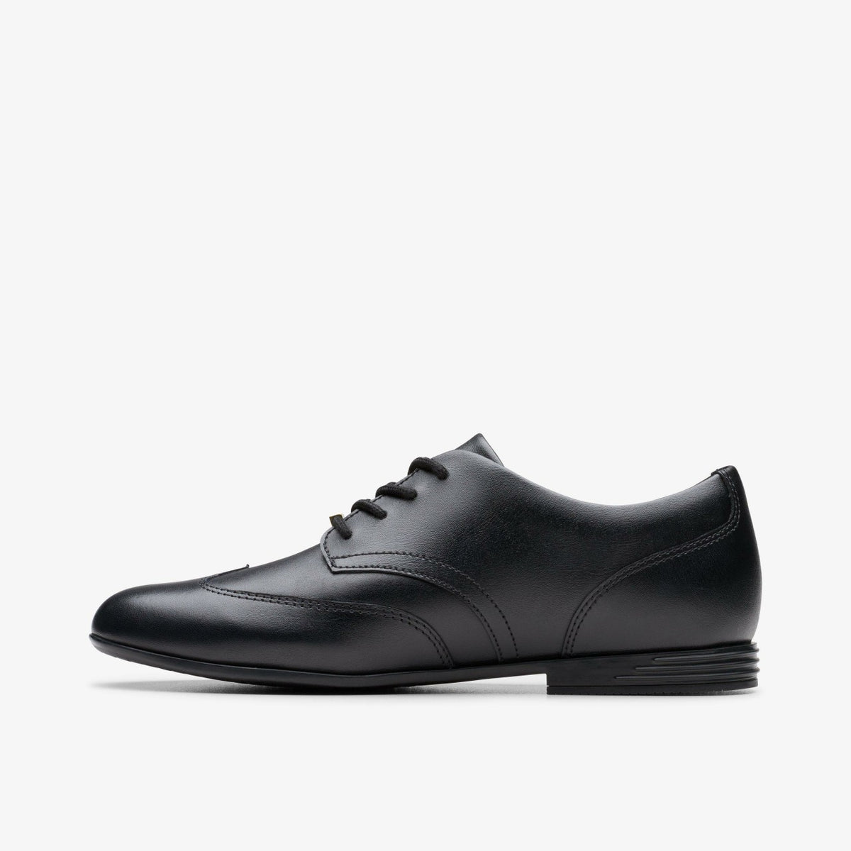 Finja Wing Youth Black Leather - Clarks Kids