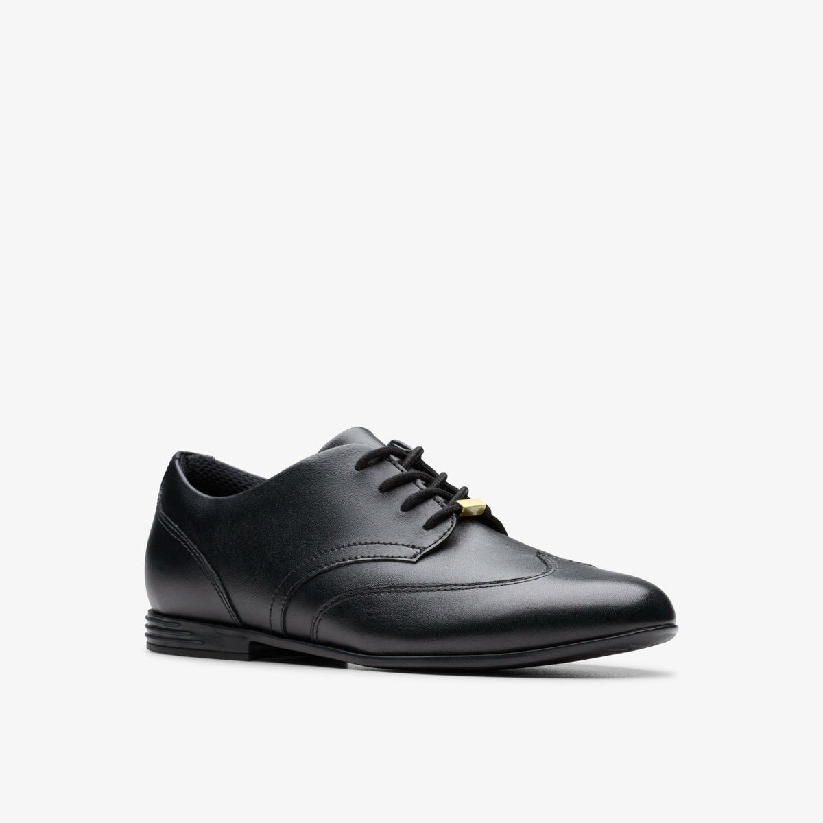 Finja Wing Youth Black Leather - Clarks Kids