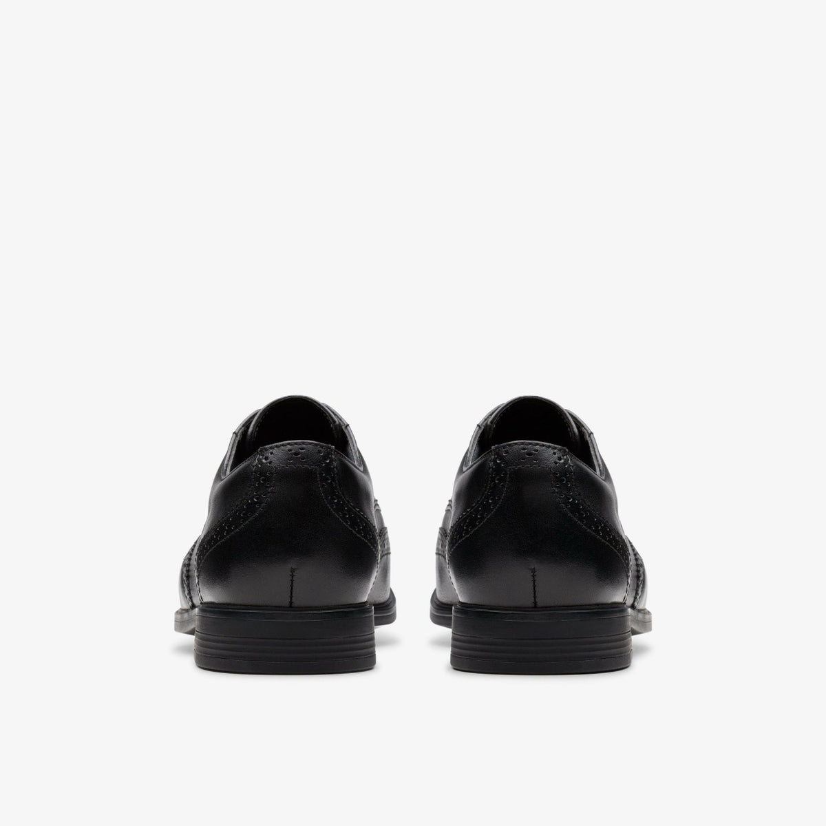 Jonwin Wing Youth Black Leather - Clarks Kids