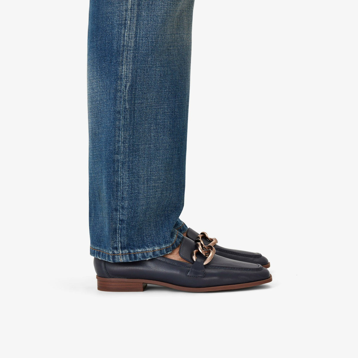 Sarafyna Iris Navy Leather - Clarks Women