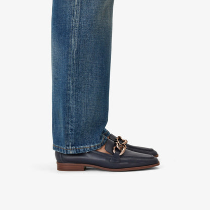 Sarafyna Iris Navy Leather - Clarks Women