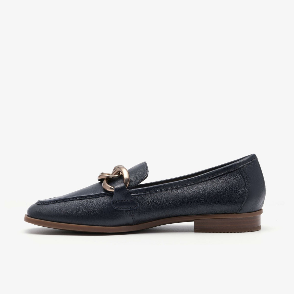 Sarafyna Iris Navy Leather - Clarks Women