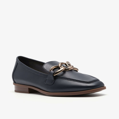 Sarafyna Iris Navy Leather - Clarks Women