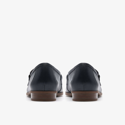 Sarafyna Iris Navy Leather - Clarks Women