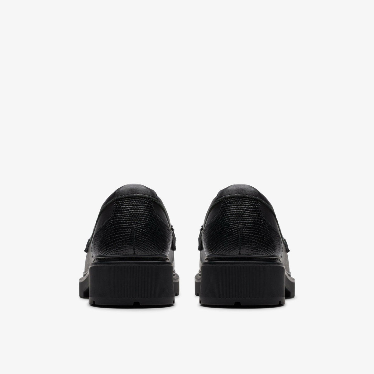 Eris Edge Youth Black Leather - Clarks Kids