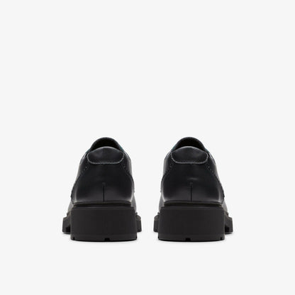 Eris Pure Youth Black Leather - Clarks Kids