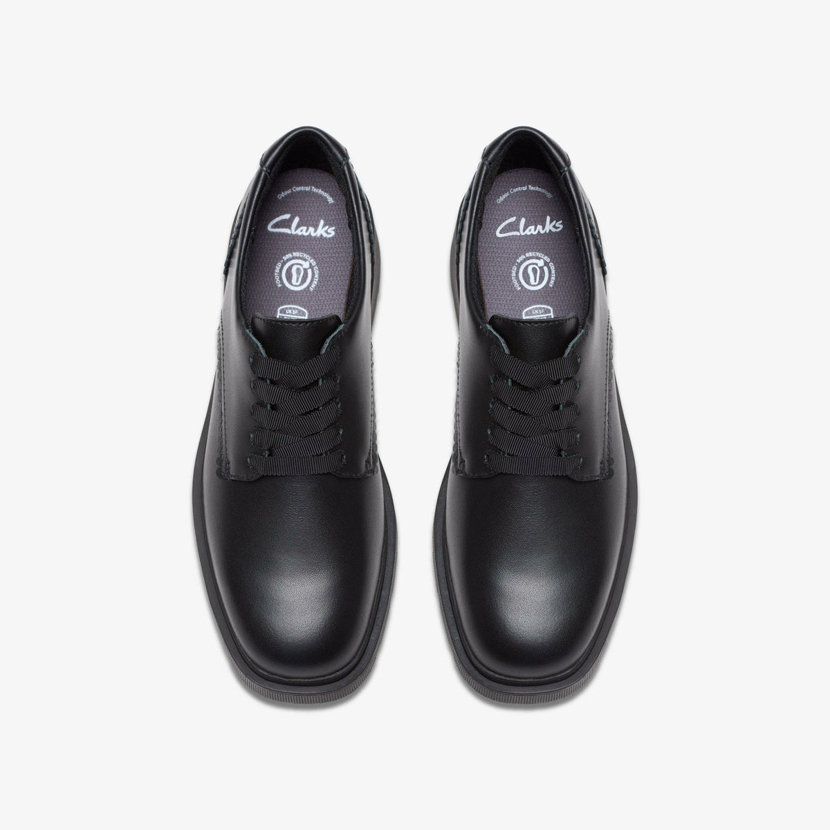 Eris Pure Youth Black Leather - Clarks Kids