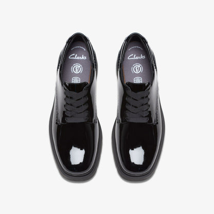 Eris Pure Youth Black Patent - Clarks Kids