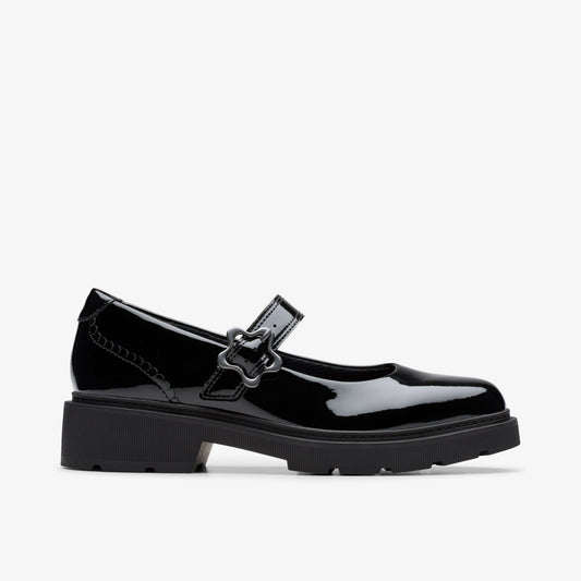 Eris Jane Youth Black Patent - Clarks Kids