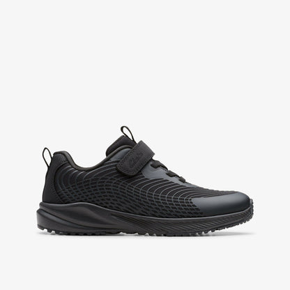 Deyes Dash Kid Black/Black - Clarks Kids