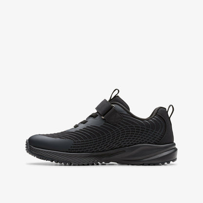 Deyes Dash Kid Black/Black - Clarks Kids