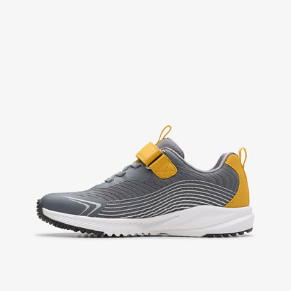 Deyes Dash Kid Grey Synthetic - Clarks Kids
