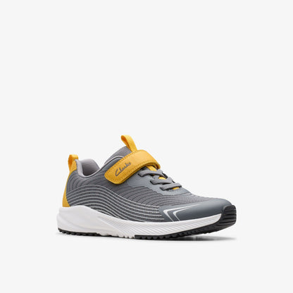 Deyes Dash Kid Grey Synthetic - Clarks Kids
