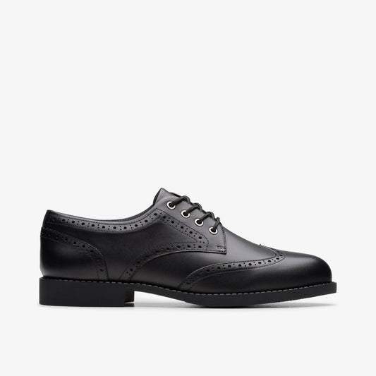 Tapa Pure Youth Black Leather - Clarks Kids