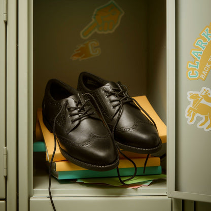 Tapa Pure Youth Black Leather - Clarks Kids