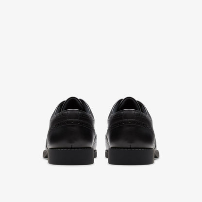 Tapa Pure Youth Black Leather - Clarks Kids
