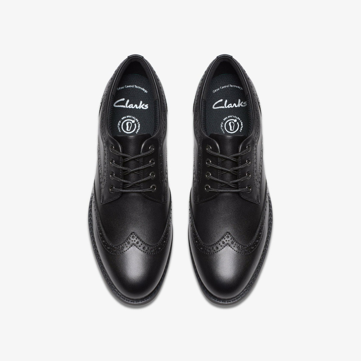 Tapa Pure Youth Black Leather - Clarks Kids